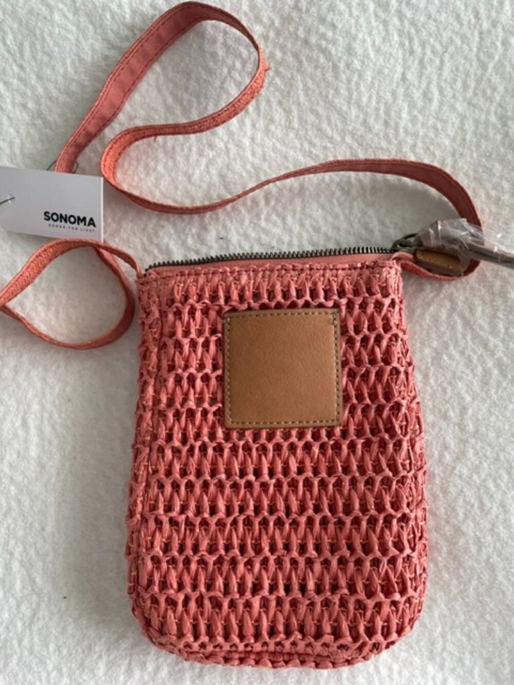 NWT- Crossbody Straw Purse